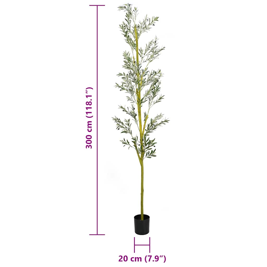 zöld mesterséges olajfa 1000 levél 300 cm