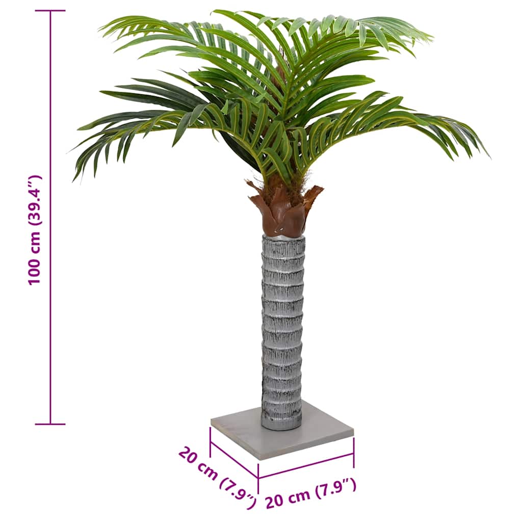 zöld mű pálmafa 6 levéllel 100 cm