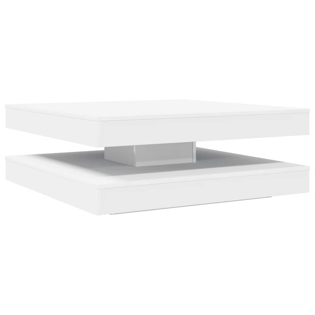 fehér dohányzóasztal 360 fokban forgatható 90x90x34,5 cm