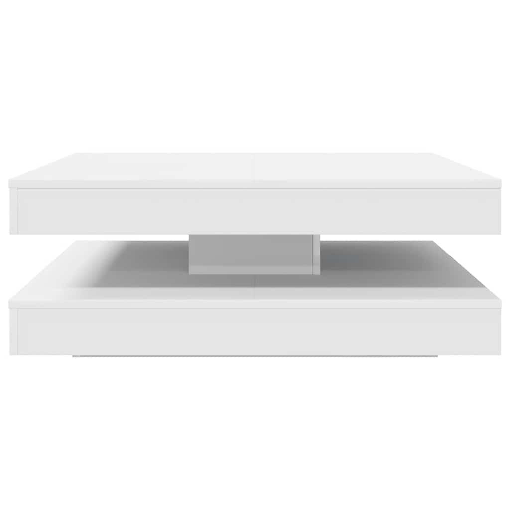 fehér dohányzóasztal 360 fokban forgatható 90x90x34,5 cm
