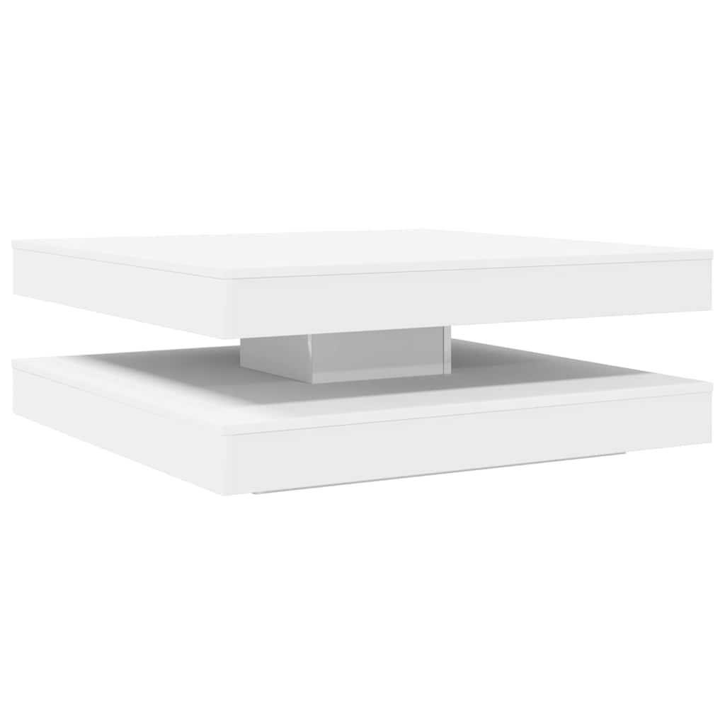 fehér dohányzóasztal 360 fokban forgatható 90x90x34,5 cm