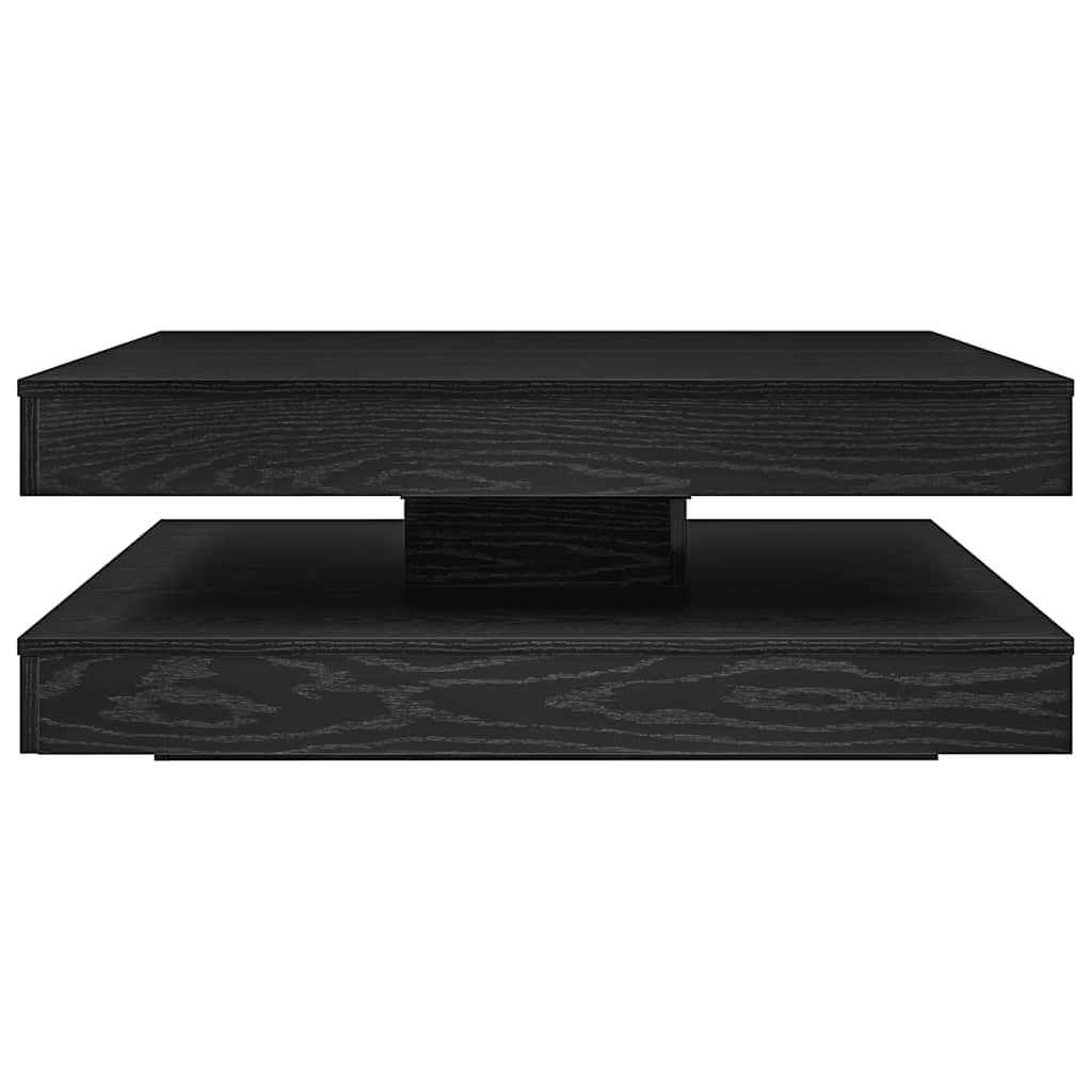 fekete dohányzóasztal 360 fokban forgatható 90x90x34,5 cm