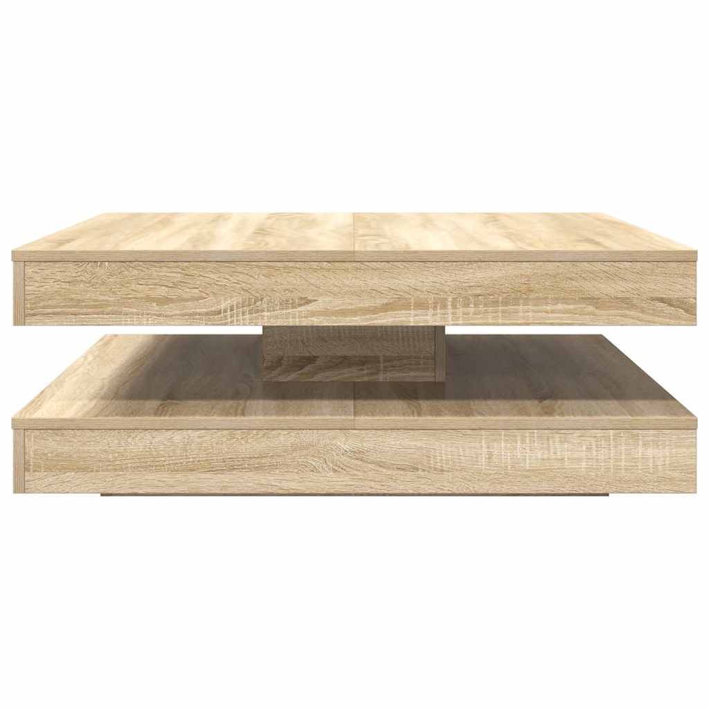 sonoma tölgy dohányzóasztal 360 fokban forgatható 90x90x34,5 cm