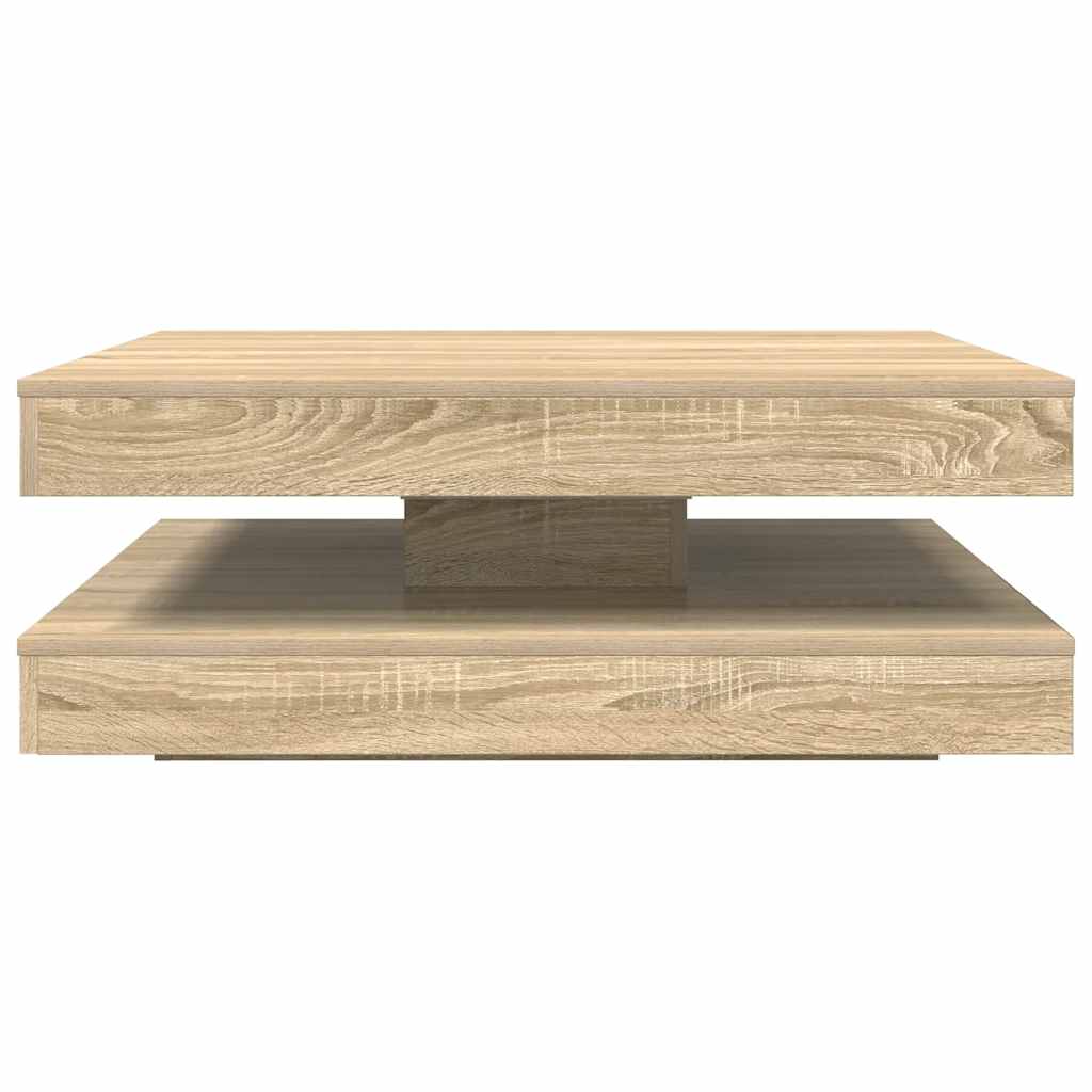 sonoma tölgy dohányzóasztal 360 fokban forgatható 90x90x34,5 cm