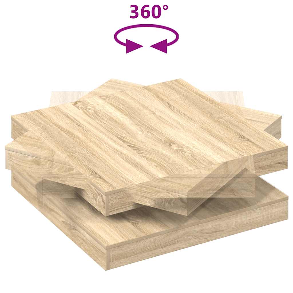 sonoma tölgy dohányzóasztal 360 fokban forgatható 90x90x34,5 cm
