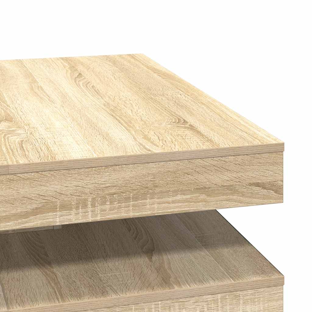 sonoma tölgy dohányzóasztal 360 fokban forgatható 90x90x34,5 cm