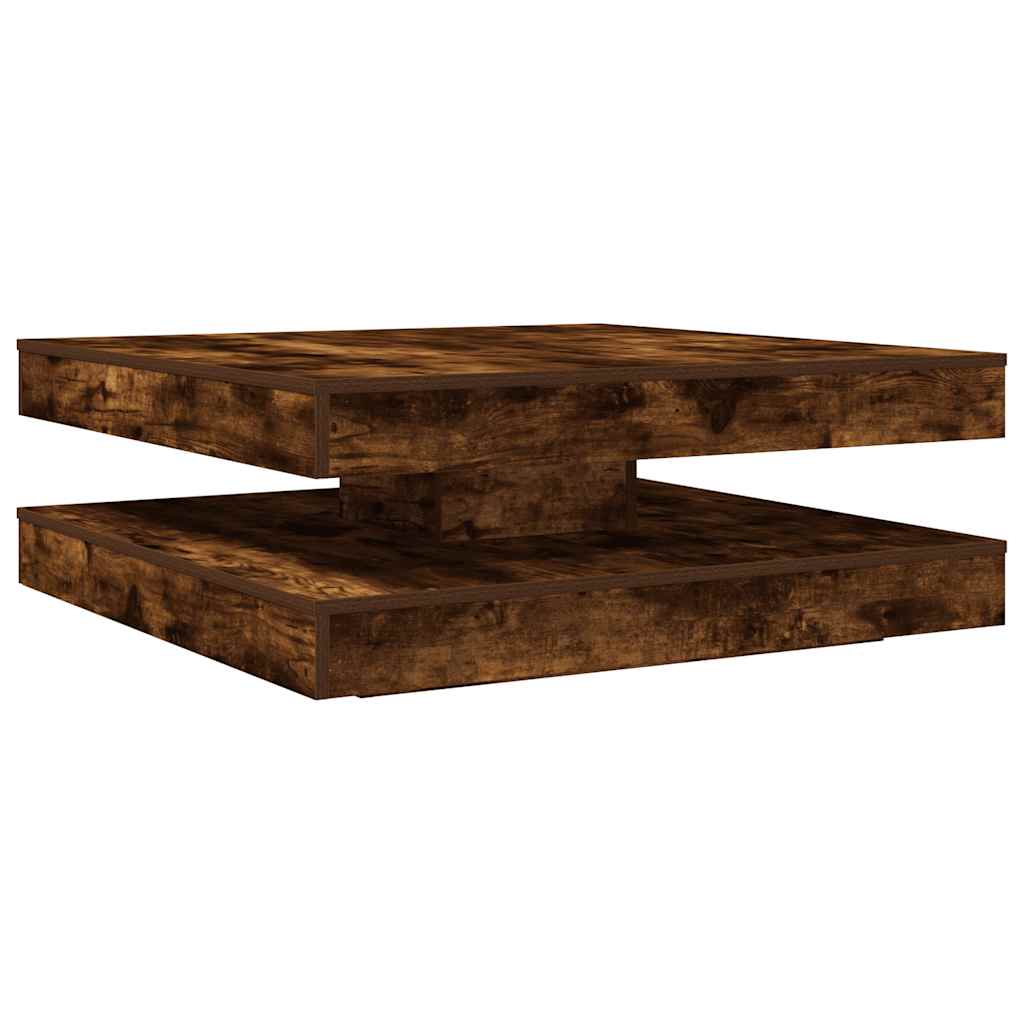 füstös tölgy dohányzóasztal 360 fokban forgatható 90x90x34,5 cm