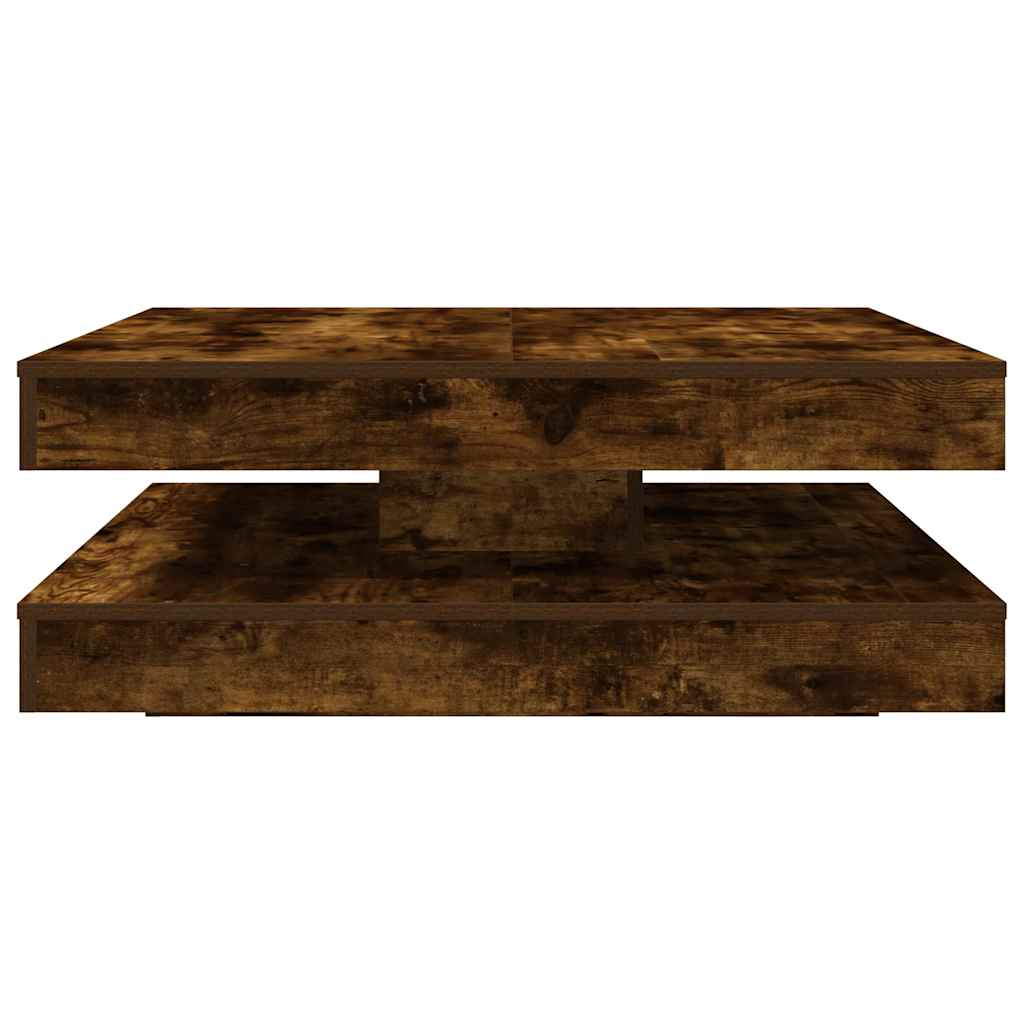 füstös tölgy dohányzóasztal 360 fokban forgatható 90x90x34,5 cm