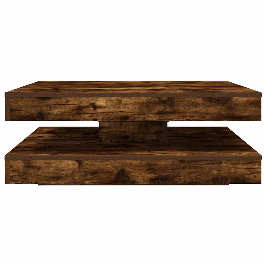 füstös tölgy dohányzóasztal 360 fokban forgatható 90x90x34,5 cm