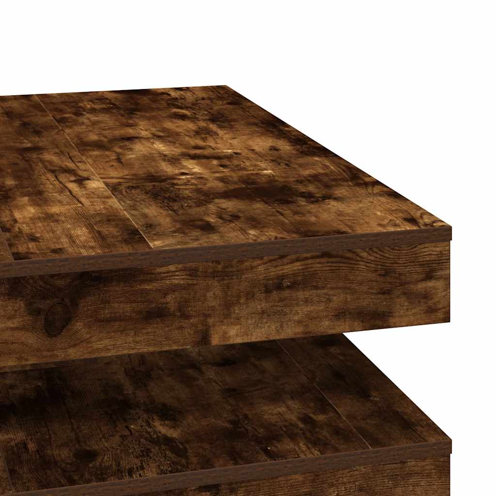 füstös tölgy dohányzóasztal 360 fokban forgatható 90x90x34,5 cm