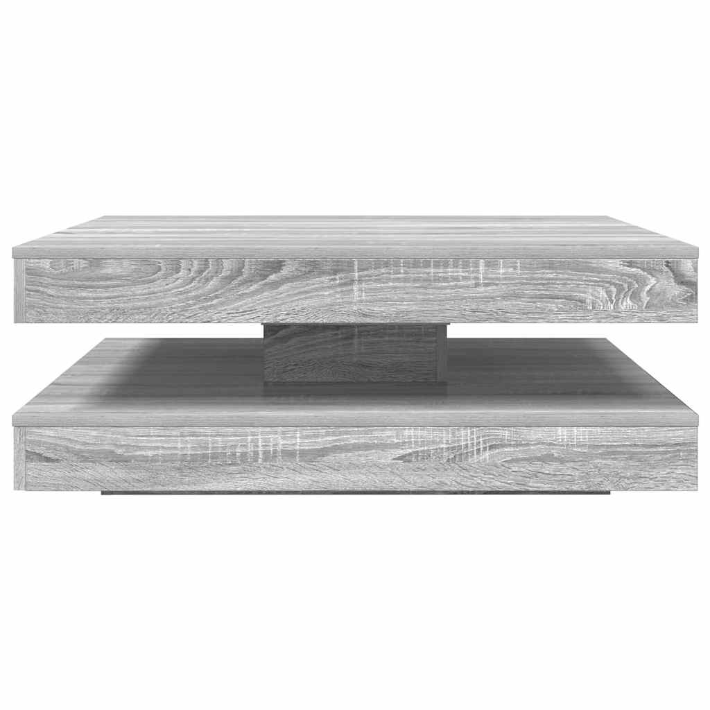 szürke sonoma dohányzóasztal 360 fokban forgatható 90x90x34,5cm