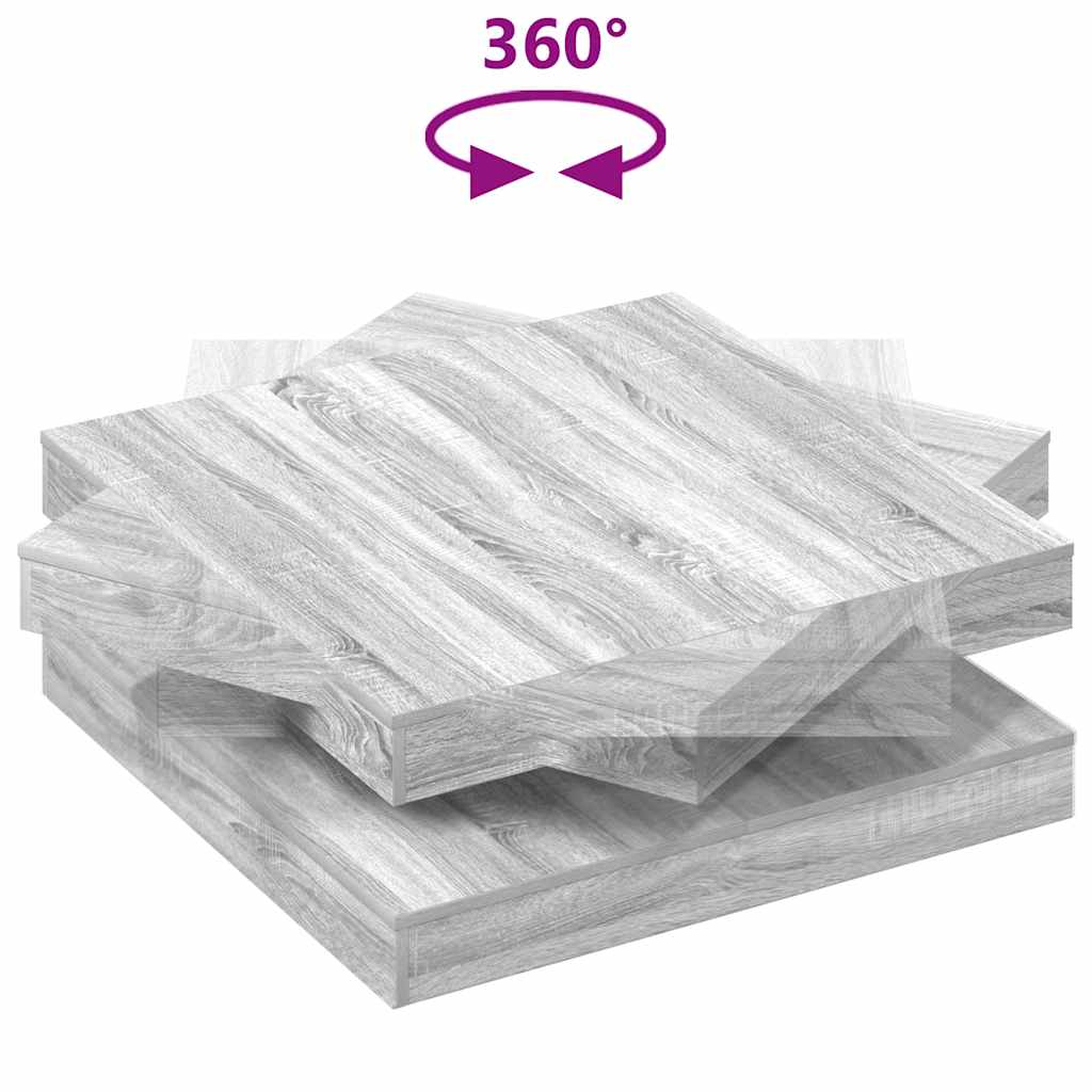 szürke sonoma dohányzóasztal 360 fokban forgatható 90x90x34,5cm