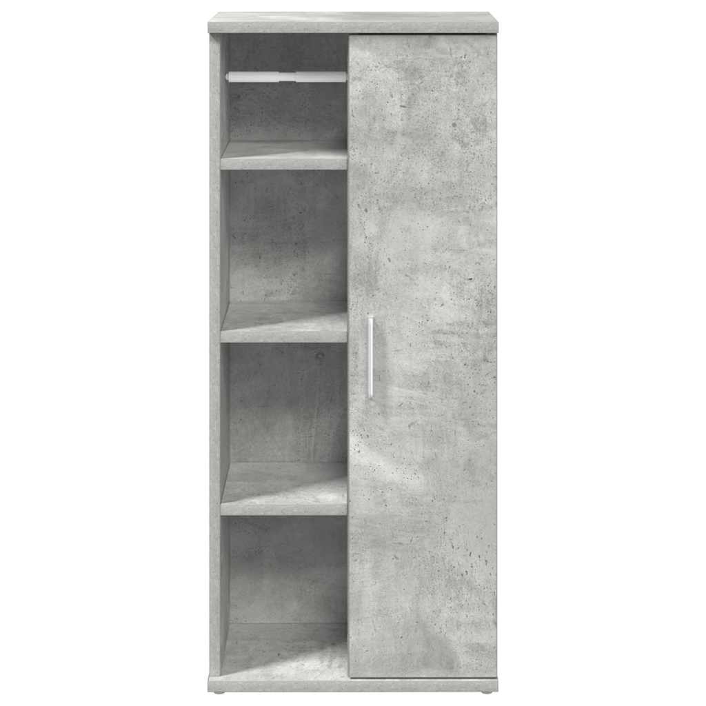 betonszürke fürdőszobaszekrény tekercstartóval 39x22x90 cm