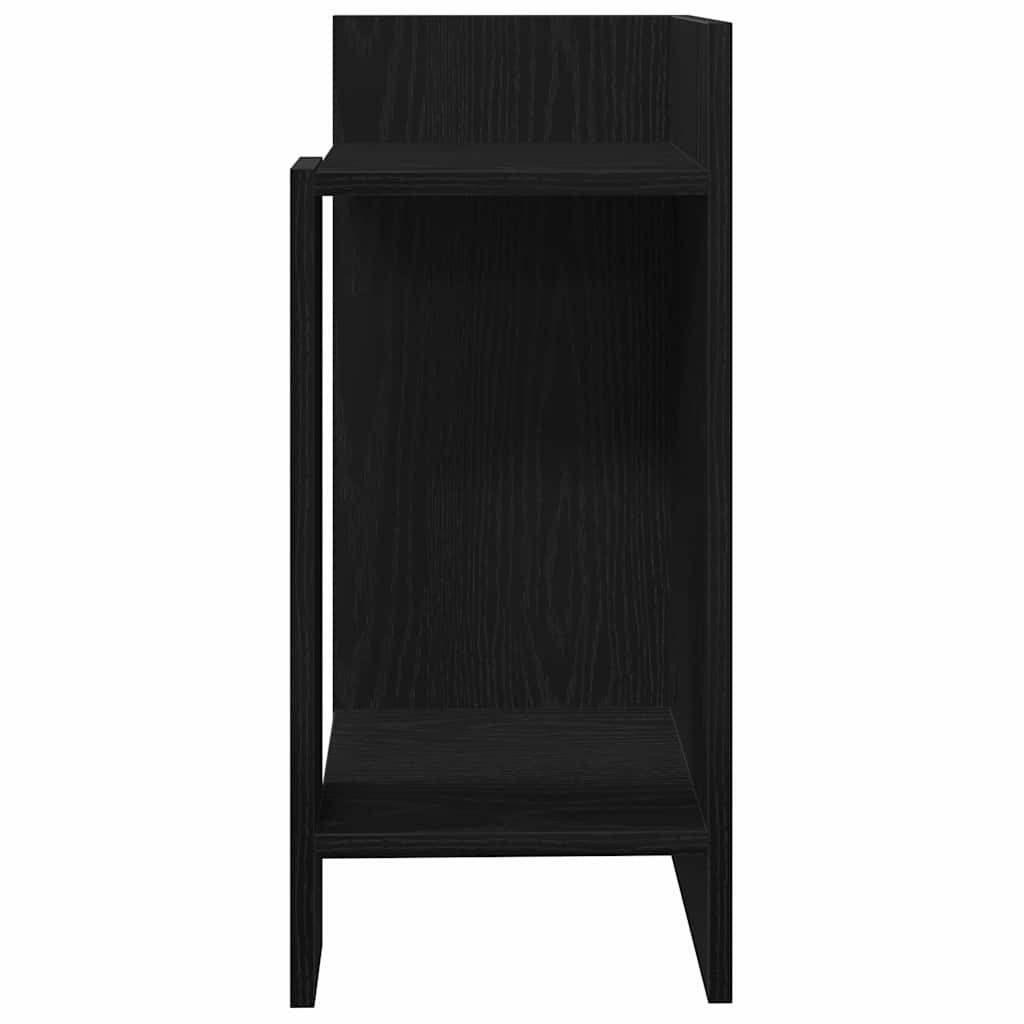 2 db fekete kisasztal polccal 25,5 x 27 x 60 cm