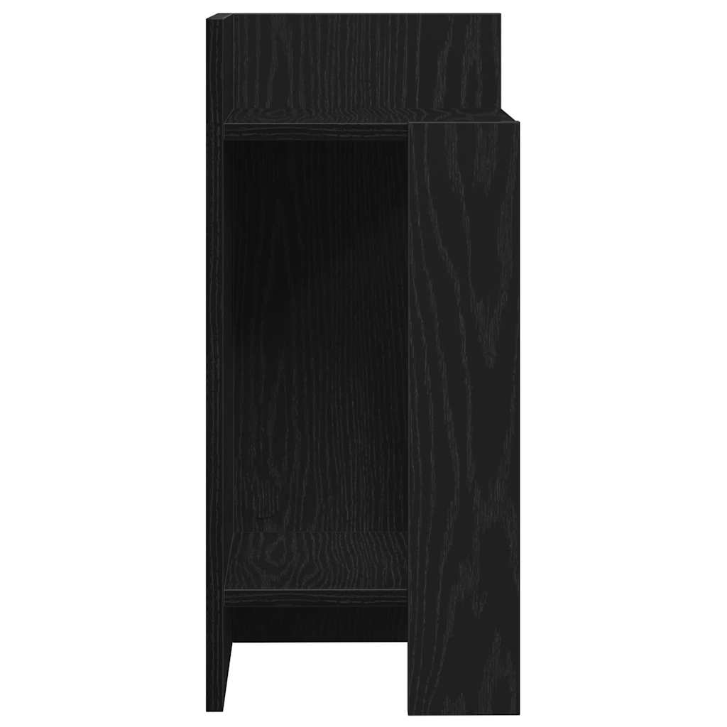 2 db fekete kisasztal polccal 25,5 x 27 x 60 cm