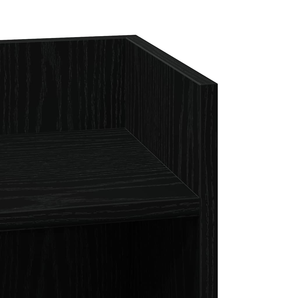 2 db fekete kisasztal polccal 25,5 x 27 x 60 cm