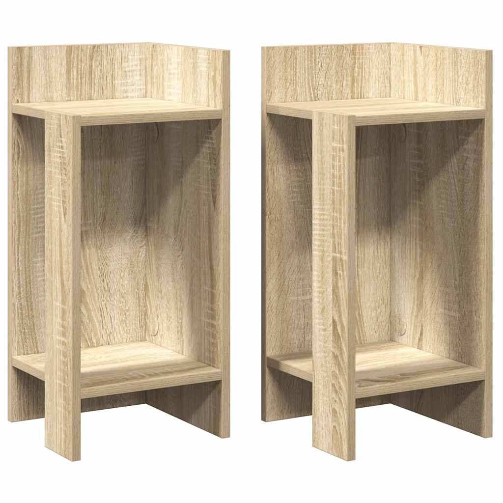 2 db sonoma tölgy kisasztal polccal 25,5 x 27 x 60 cm