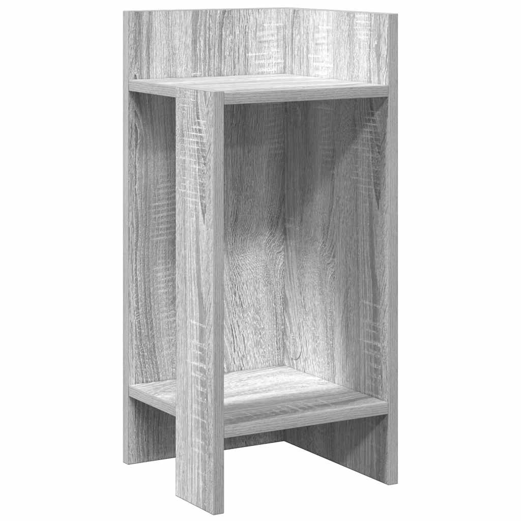 2 db szürke sonoma színű kisasztal polccal 25,5 x 27 x 60 cm
