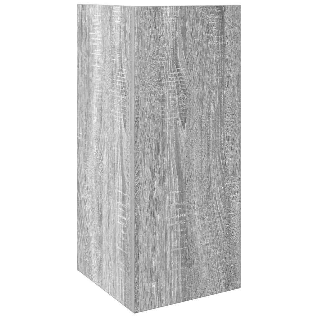 2 db szürke sonoma színű kisasztal polccal 25,5 x 27 x 60 cm