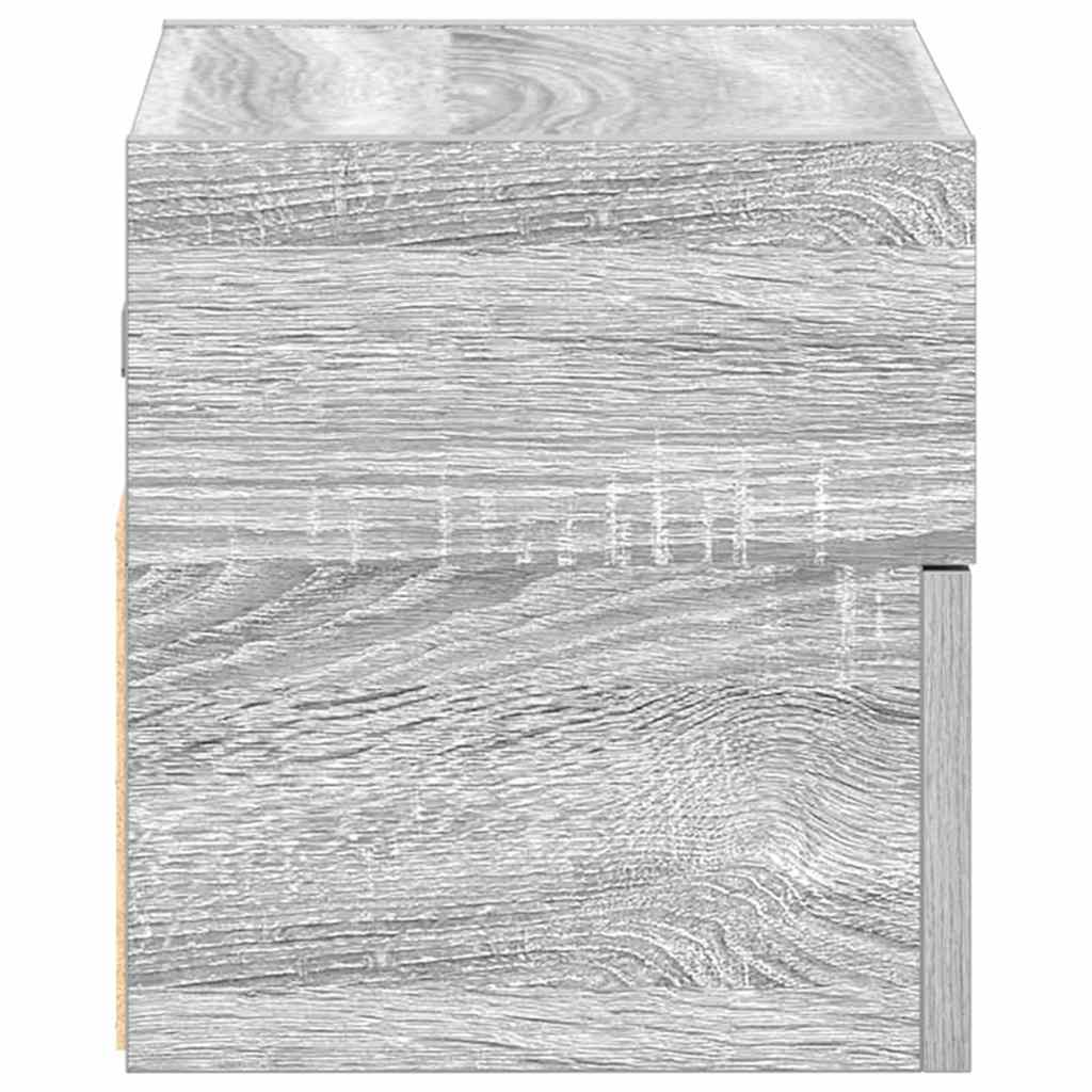 szürke sonoma falra szerelhető éjjeliszekrény 45x26x28,5 cm