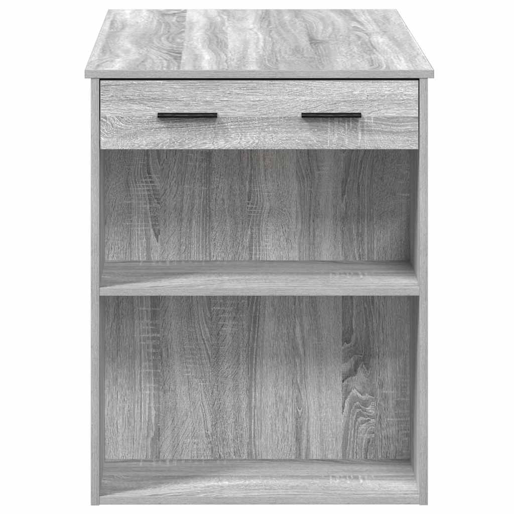 íróasztal fiókkal és polccal szürke sonoma 102x62x77,5 cm