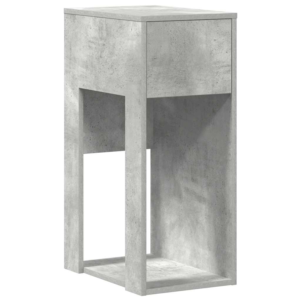 számítógépes toronyállvány fiókkal betonszürke 30x44x74cm beton