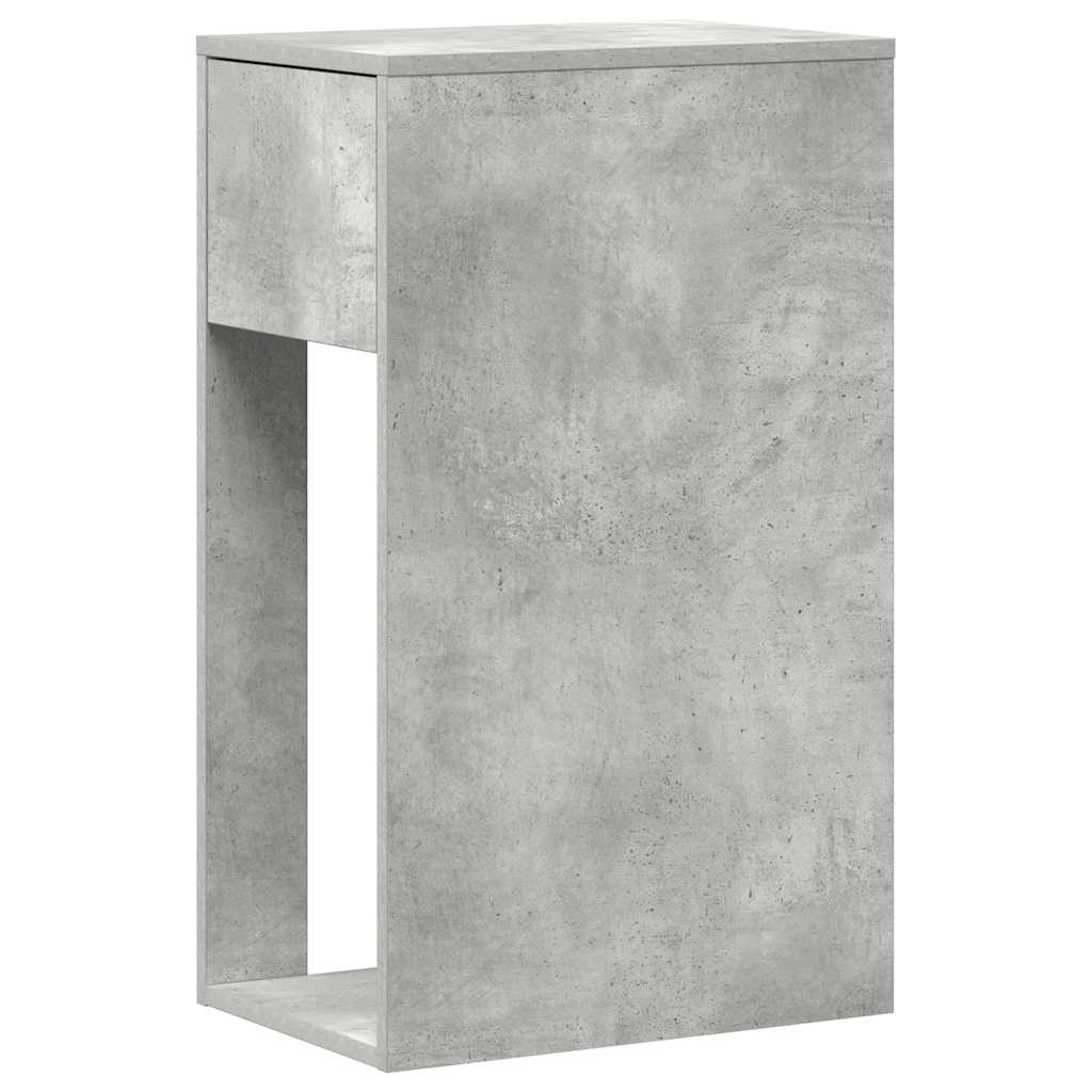 számítógépes toronyállvány fiókkal betonszürke 30x44x74cm beton