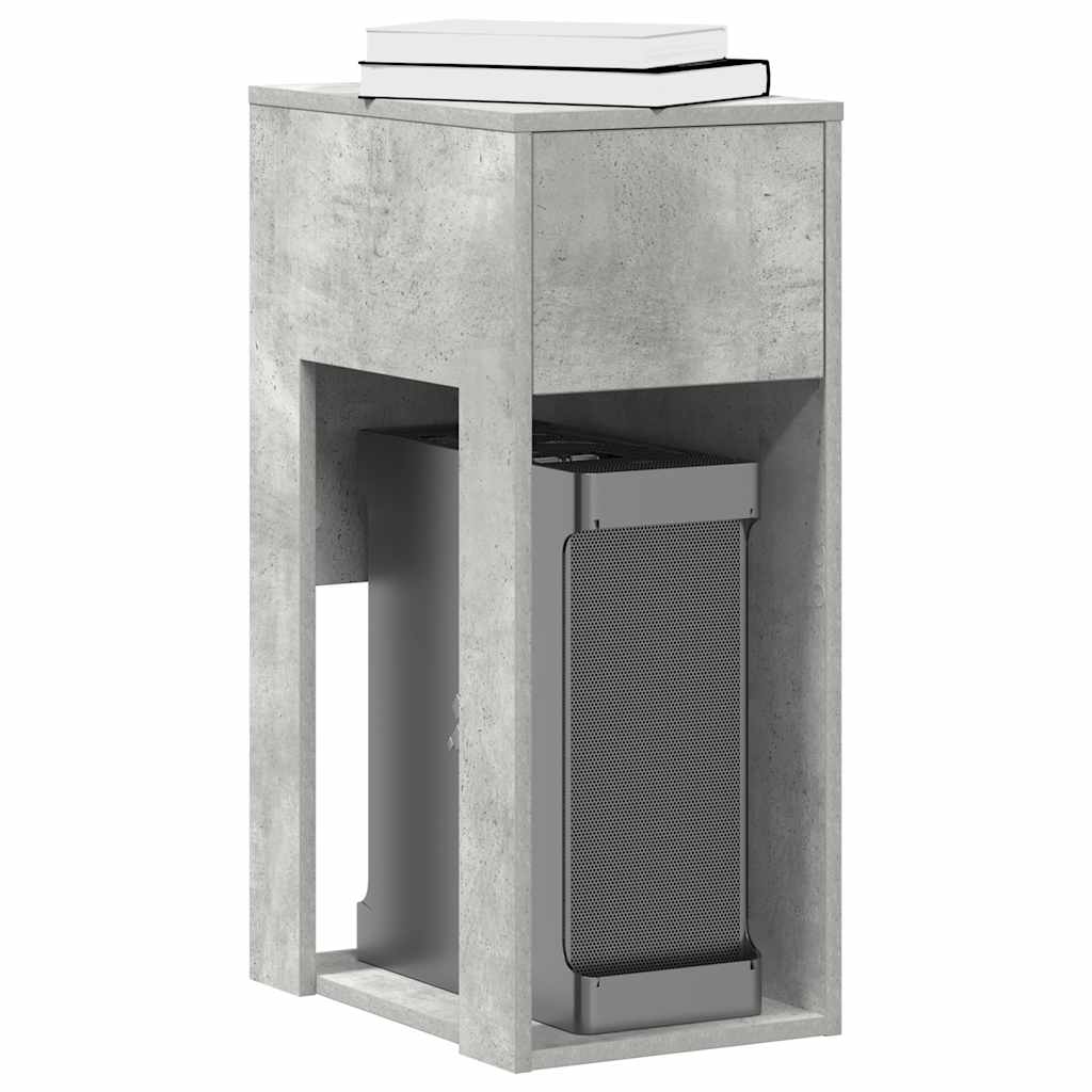 számítógépes toronyállvány fiókkal betonszürke 30x44x74cm beton