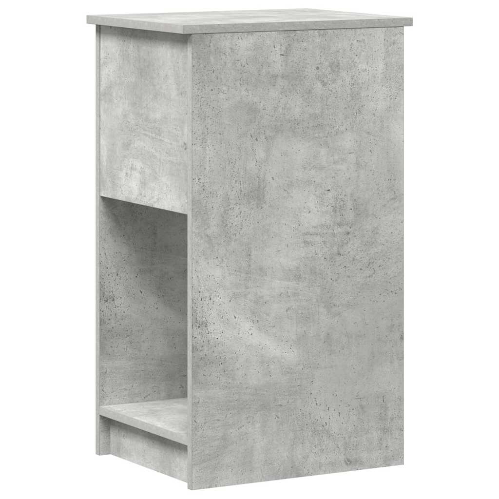 számítógépes toronyállvány fiókkal betonszürke 35x45x77 cm