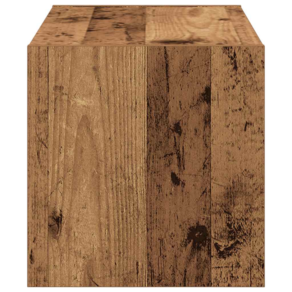 antik fa színű cipőtartó állvány halmozható 60 x 30 x 30,5 cm