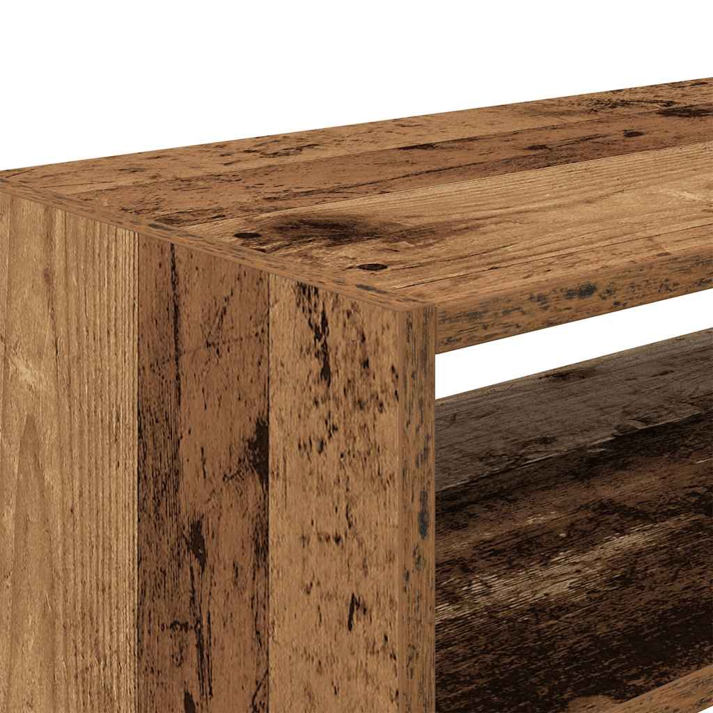 antik fa színű cipőtartó állvány halmozható 60 x 30 x 30,5 cm