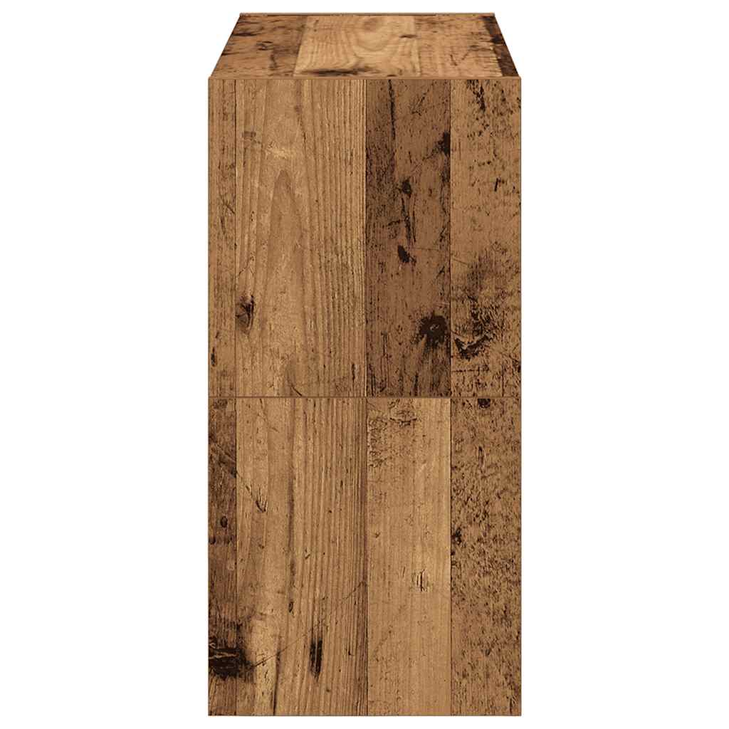 2 db antik fa színű cipőtartó állvány halmozható 60x30x30,5 cm