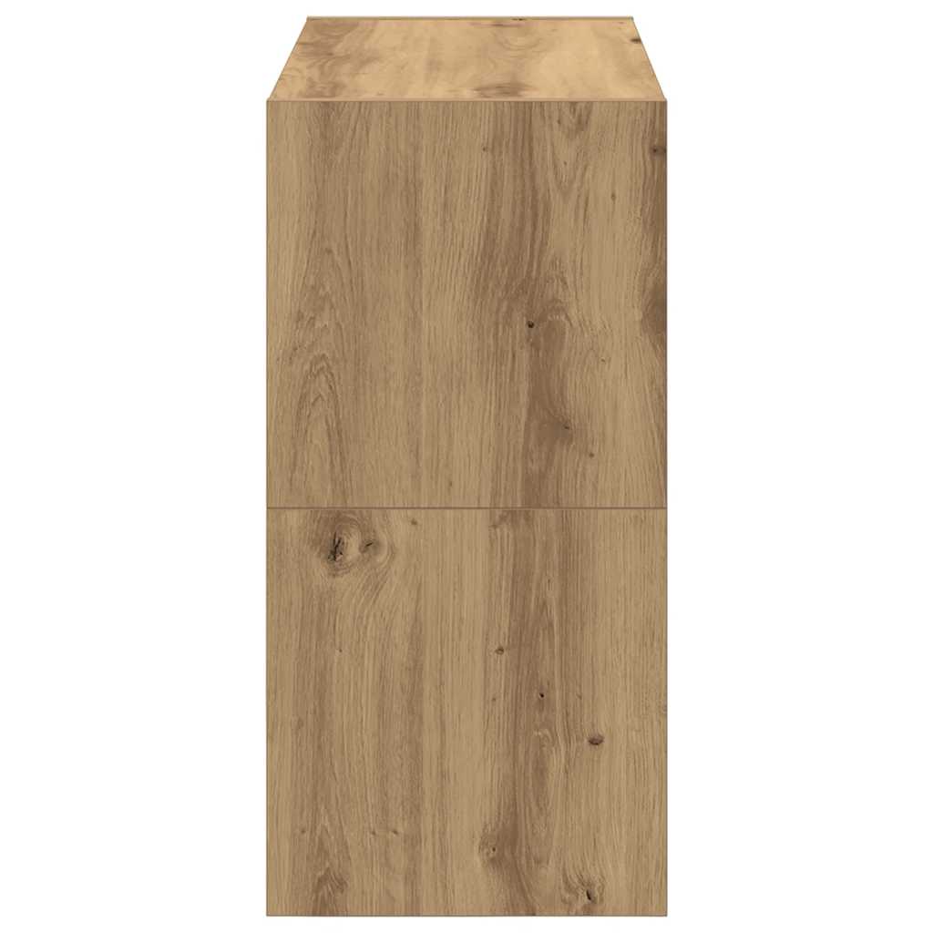 2 db kézműves tölgy cipőtartó állvány halmozható 60x30x30,5 cm