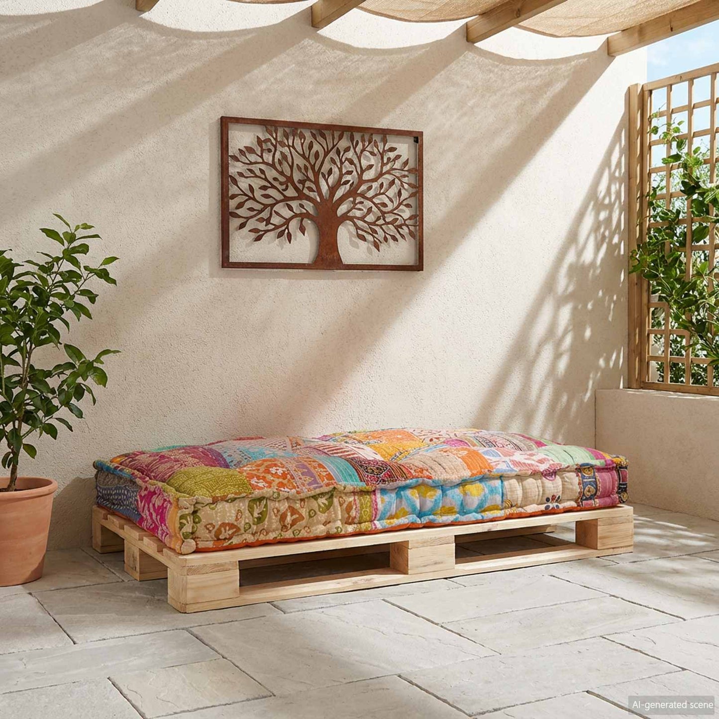 Pallet Sofa Párna Sokszínű 120 x 80 x 12 cm Szövet