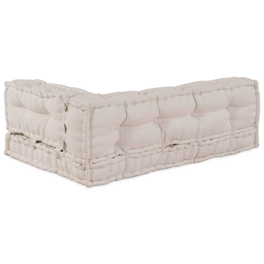 Pallet Sofa Párna 3 pcs Krémszínű 120 x 80 x 34 cm Szövet