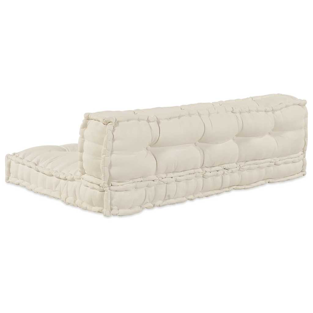 Pallet Sofa Párna 2 pcs Krémszínű 120 x 80 x 38 cm Szövet
