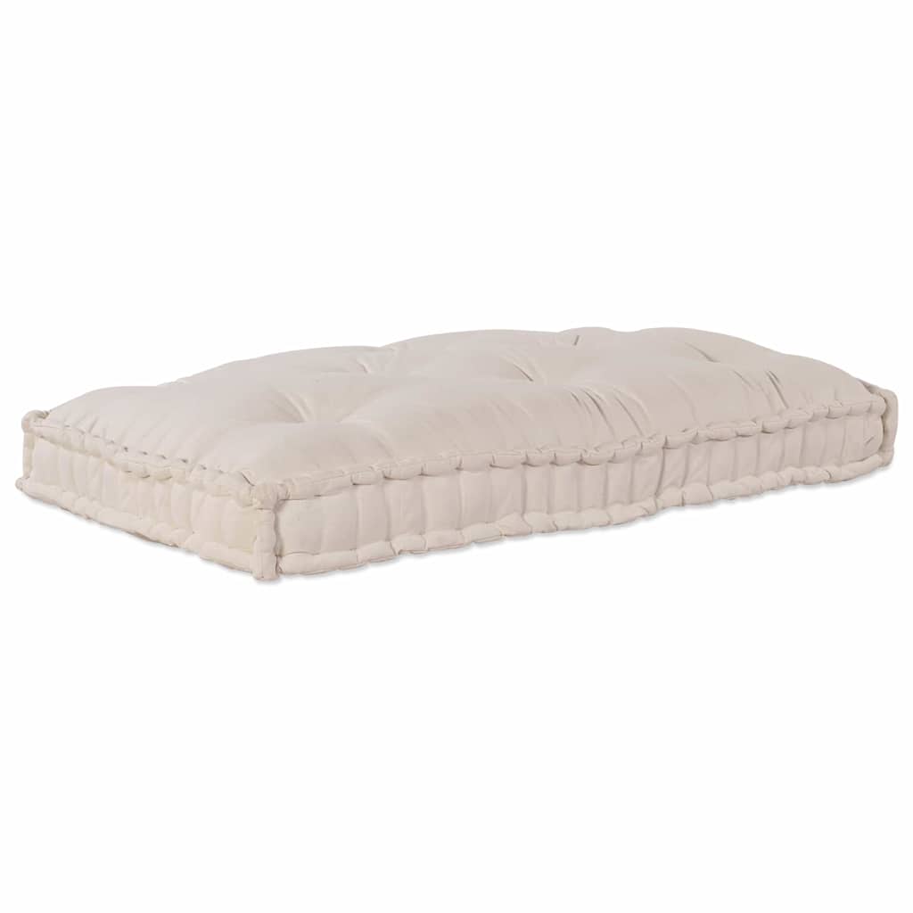 Pallet Sofa Párna Krémszínű 120 x 80 x 12 cm Szövet