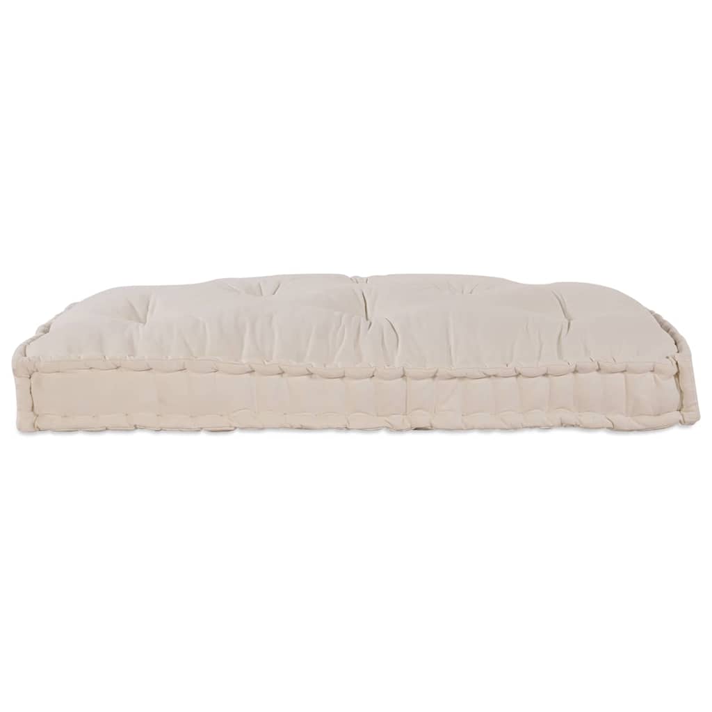 Pallet Sofa Párna Krémszínű 120 x 80 x 12 cm Szövet