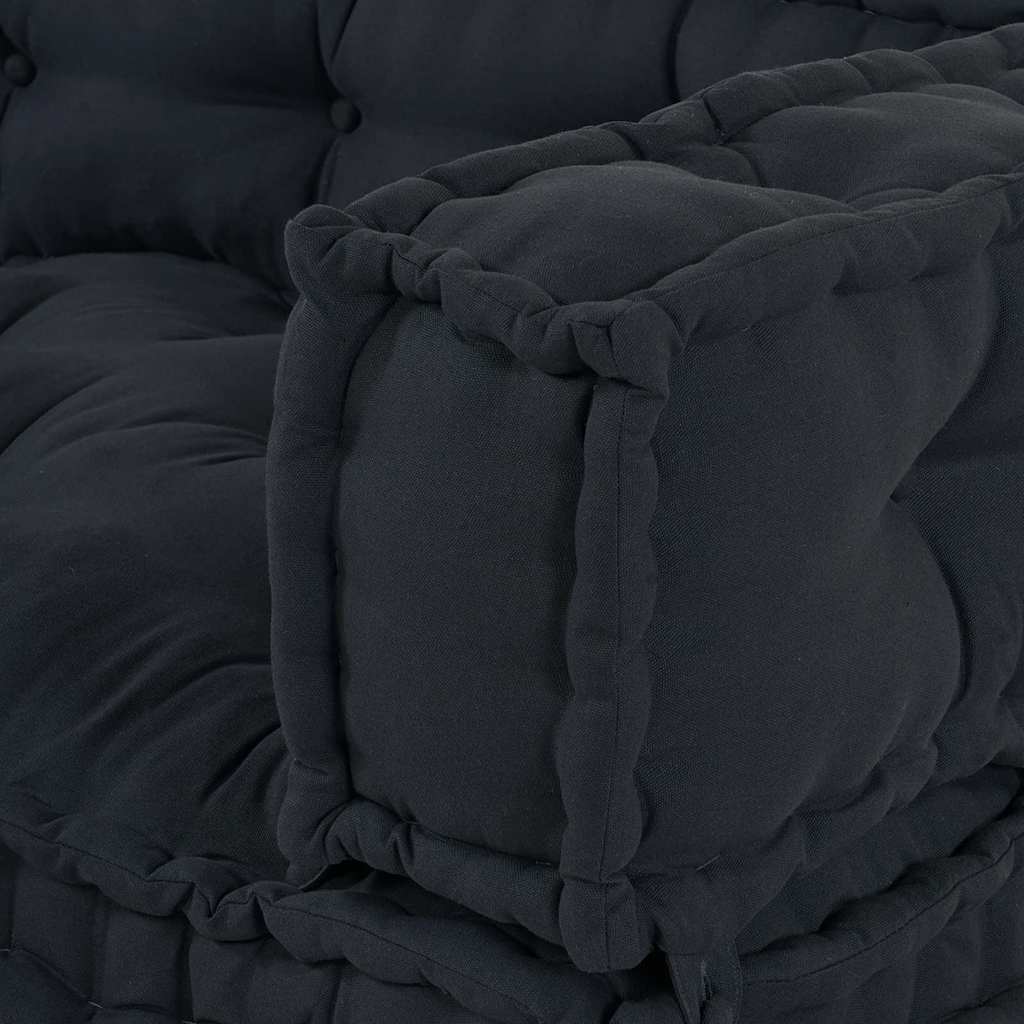 Pallet Sofa Párna 3 pcs Antracitszürke 120 x 80 x 38 cm Szövet