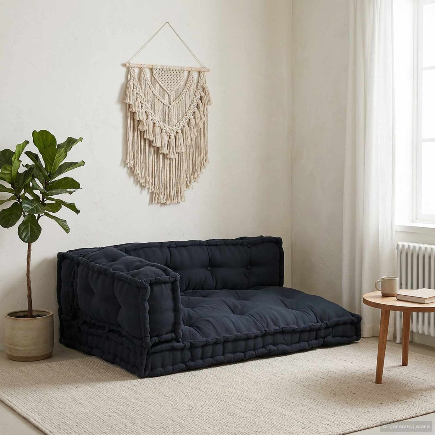Pallet Sofa Párna 3 pcs Antracitszürke 120 x 80 x 38 cm Szövet