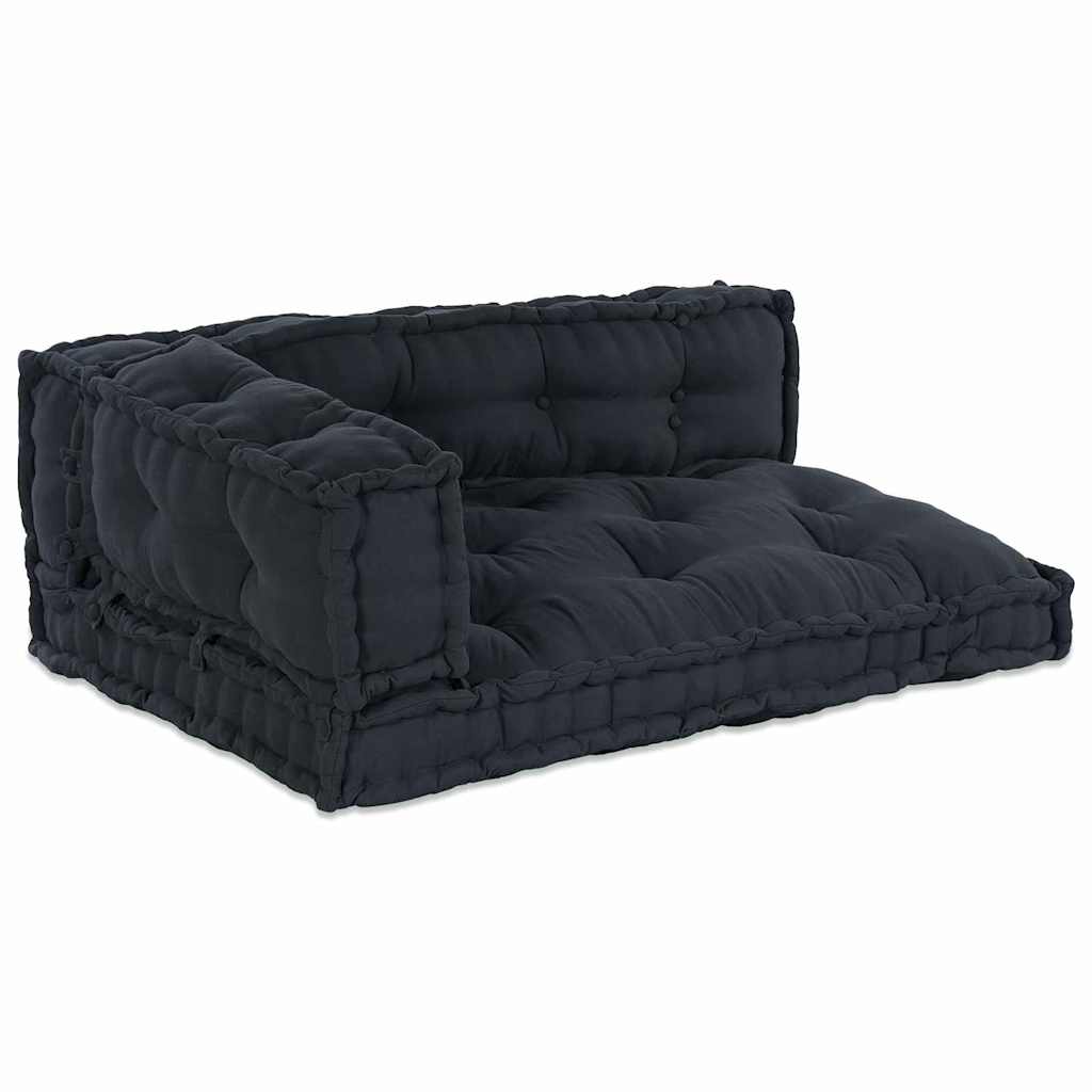 Pallet Sofa Párna 3 pcs Antracitszürke 120 x 80 x 38 cm Szövet