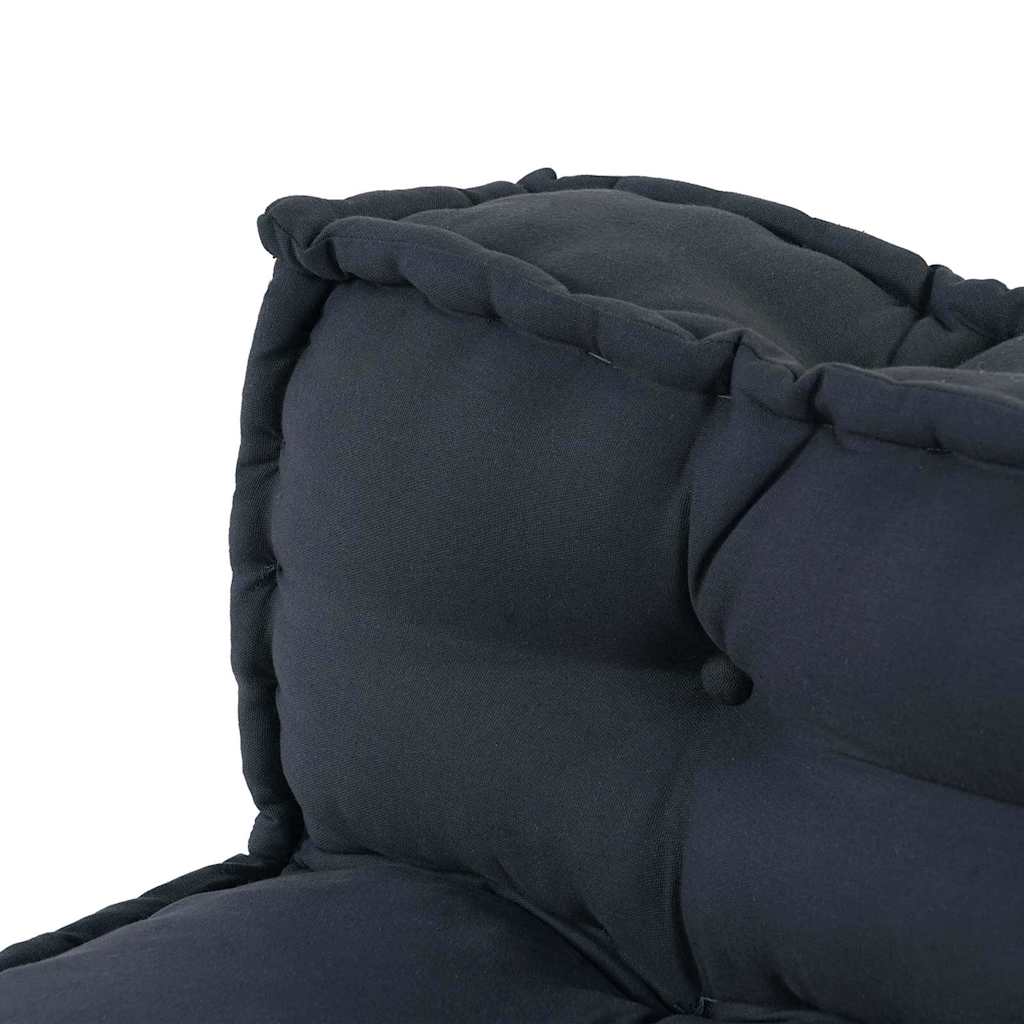 Pallet Sofa Párna 2 pcs Antracitszürke 120 x 80 x 38 cm Szövet