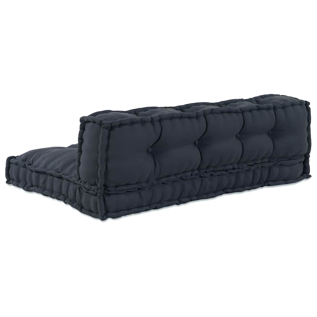 Pallet Sofa Párna 2 pcs Antracitszürke 120 x 80 x 38 cm Szövet