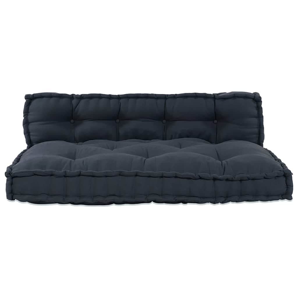Pallet Sofa Párna 2 pcs Antracitszürke 120 x 80 x 38 cm Szövet