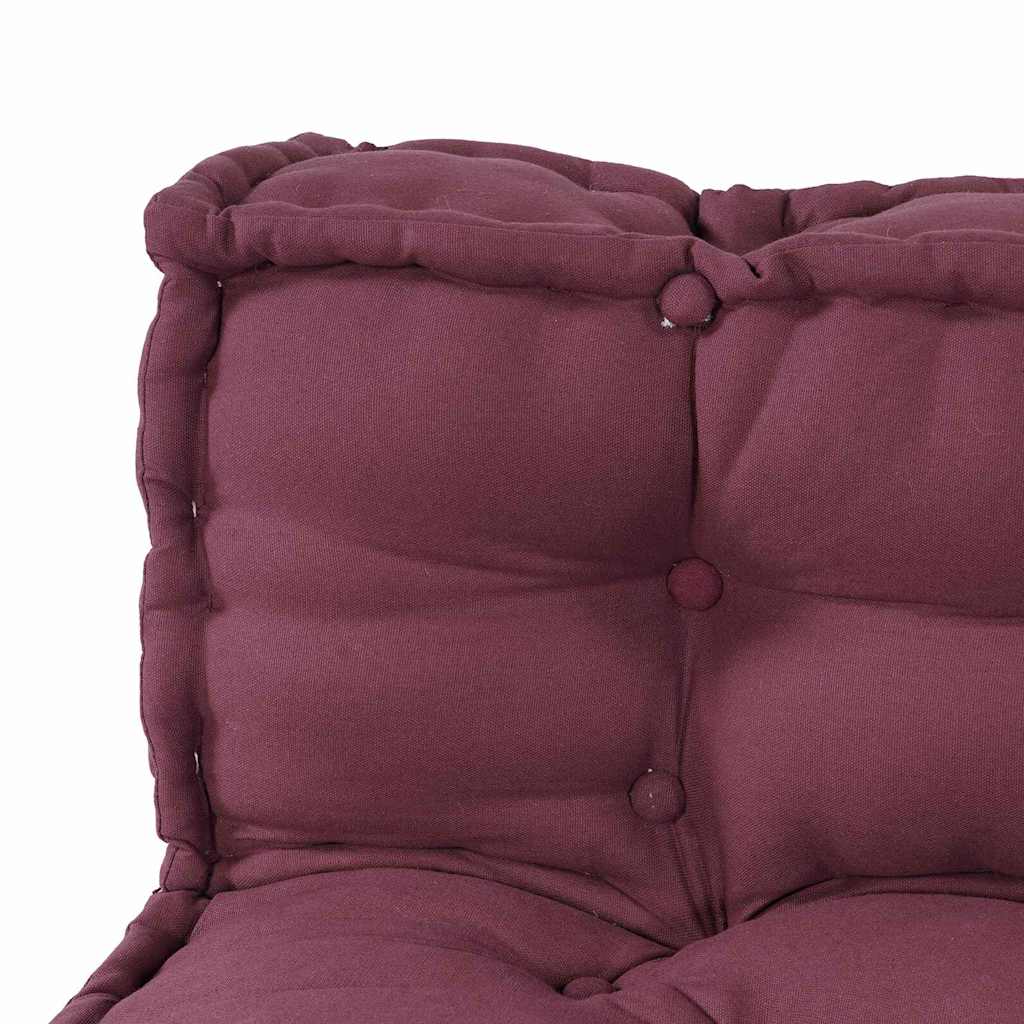 Pallet Sofa Párna 3 pcs Bordó 120 x 80 x 38 cm Szövet