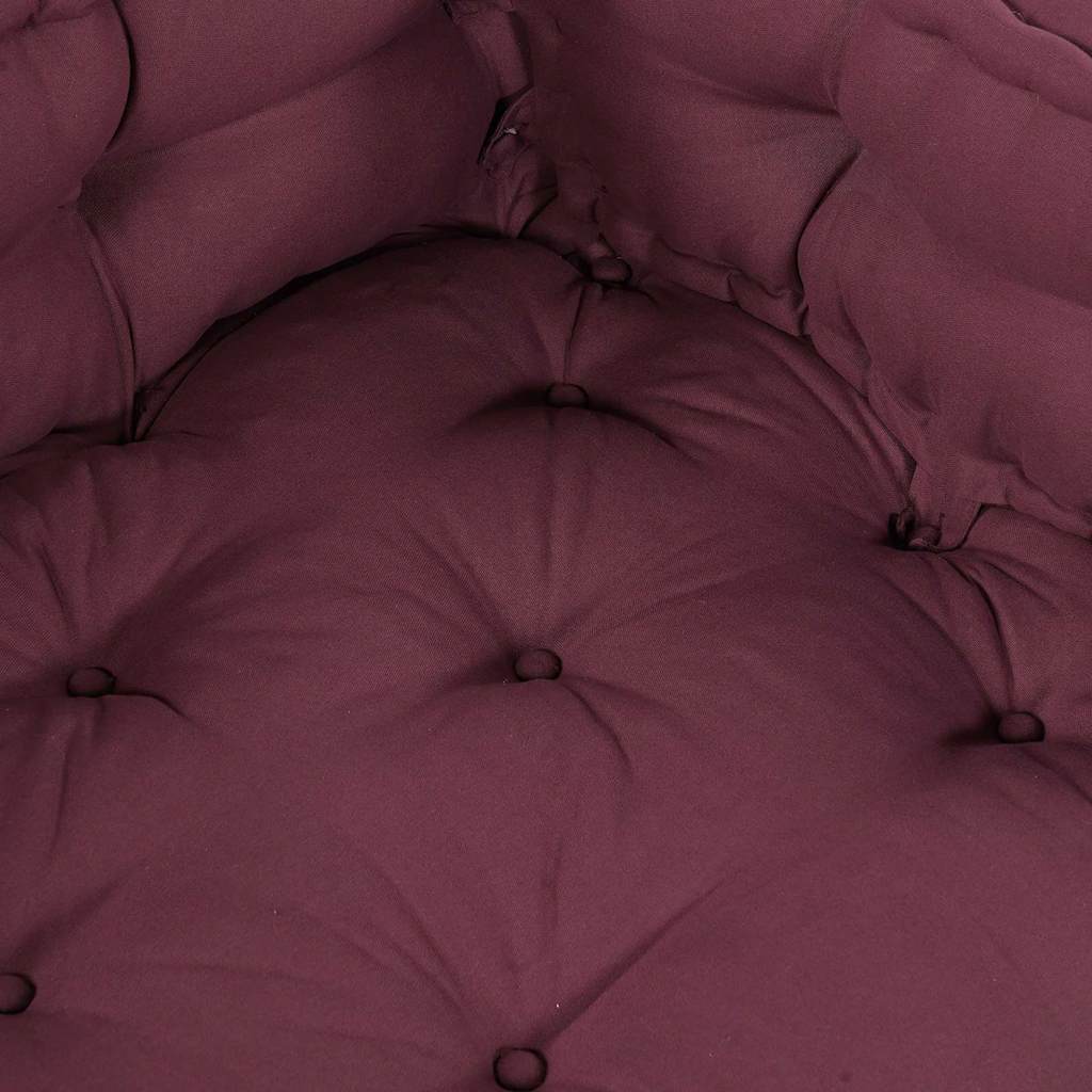 Pallet Sofa Párna 3 pcs Bordó 120 x 80 x 38 cm Szövet