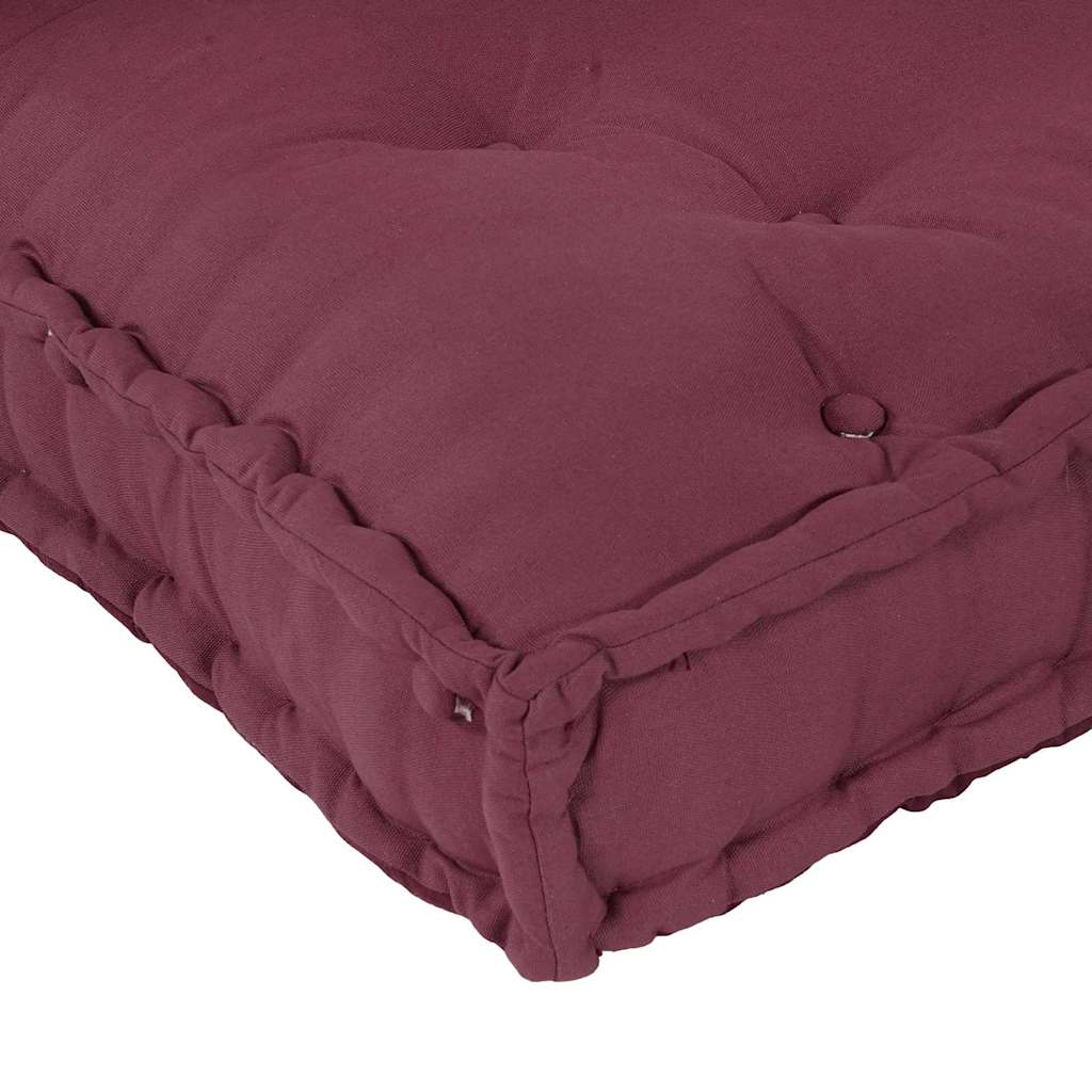 Pallet Sofa Párna 3 pcs Bordó 120 x 80 x 38 cm Szövet