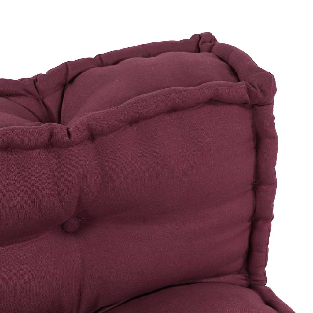Pallet Sofa Párna 2 pcs Bordó 120 x 80 x 38 cm Szövet