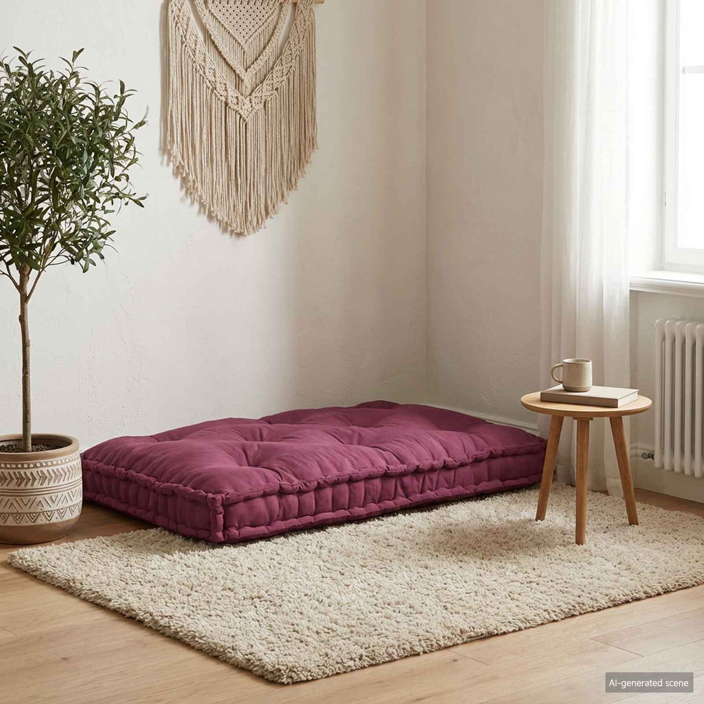 Pallet Sofa Párna Bordó 120 x 80 x 12 cm Szövet