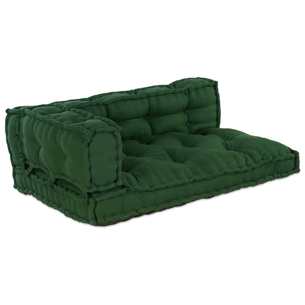 Pallet Sofa Párna 3 pcs Zöld 120 x 80 x 38 cm Szövet